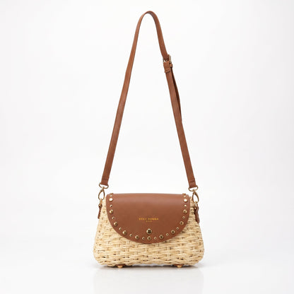 Borsa a Tracolla in Rafia con Patta