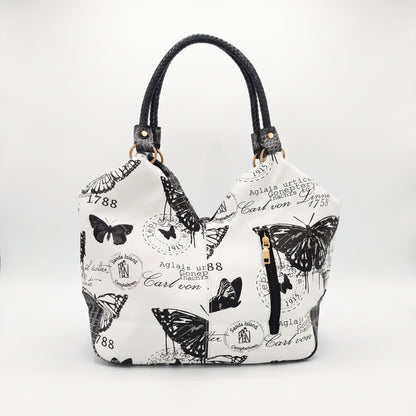 Adelina Borsa a Mano in Canvas Farfalle