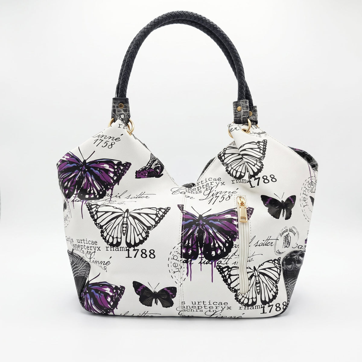 Adelina Borsa a Mano in Canvas Farfalle