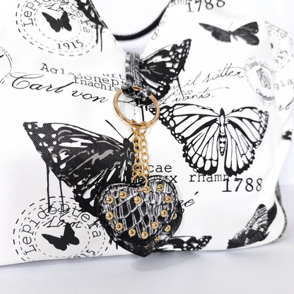 Adelina Borsa a Mano in Canvas Farfalle