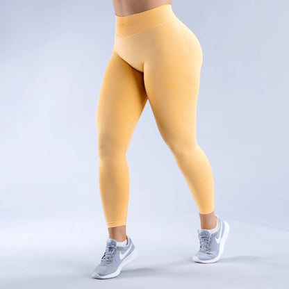 Women's Seamless Low Waist Pleated Hip Lift Fitness Yoga Pants - Modernrush.us