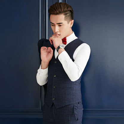 Men's Slim Fit British Style Suit Set for Weddings