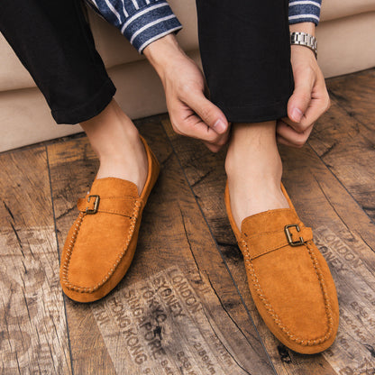 Men's Suede Slip-On Loafers - Casual Driving Shoes - Modernrush.us