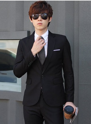 Men's Slim Fit Solid Color Suit Set for Weddings - Modernrush.us