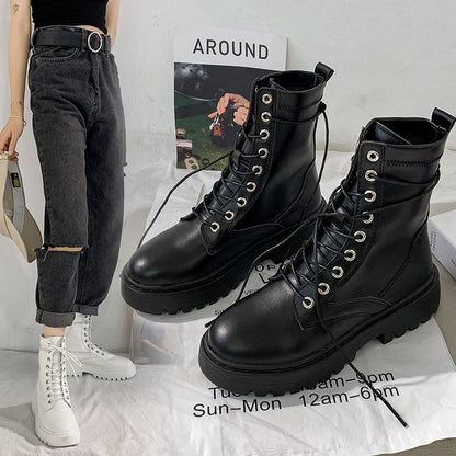 Women's Fashion Thick-Soled Martin Boots (Autumn/Winter) - Modernrush.us