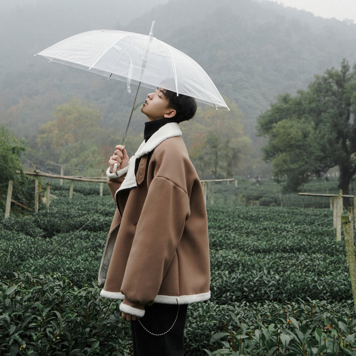 Men's Thick Wool Blend Jacket - Korean Style