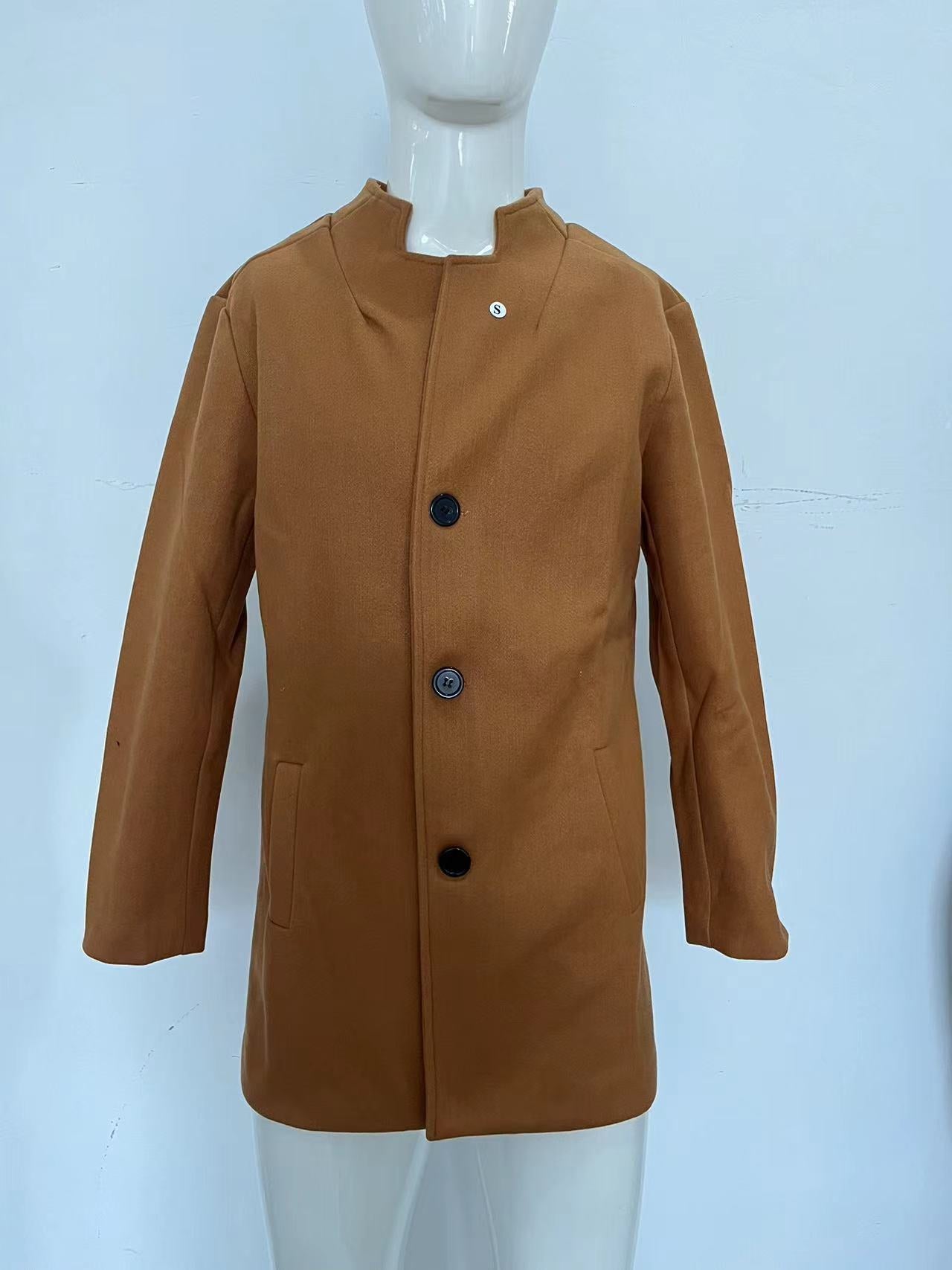 2023 Men's Casual Slim Fit Wool Coat for Fall