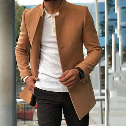 2023 Men's Casual Slim Fit Wool Coat for Fall - Modernrush.us