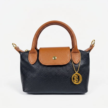 Venis Mini Borsa Bicolore in Vera Pelle