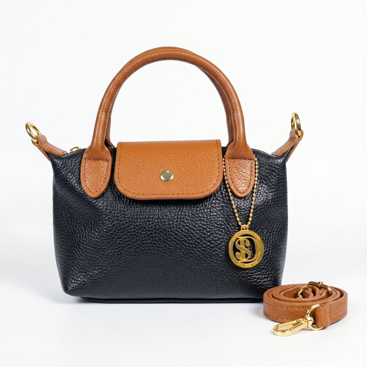 Venis Mini Borsa Bicolore in Vera Pelle