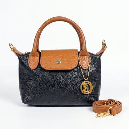 Venis Mini Borsa Bicolore in Vera Pelle
