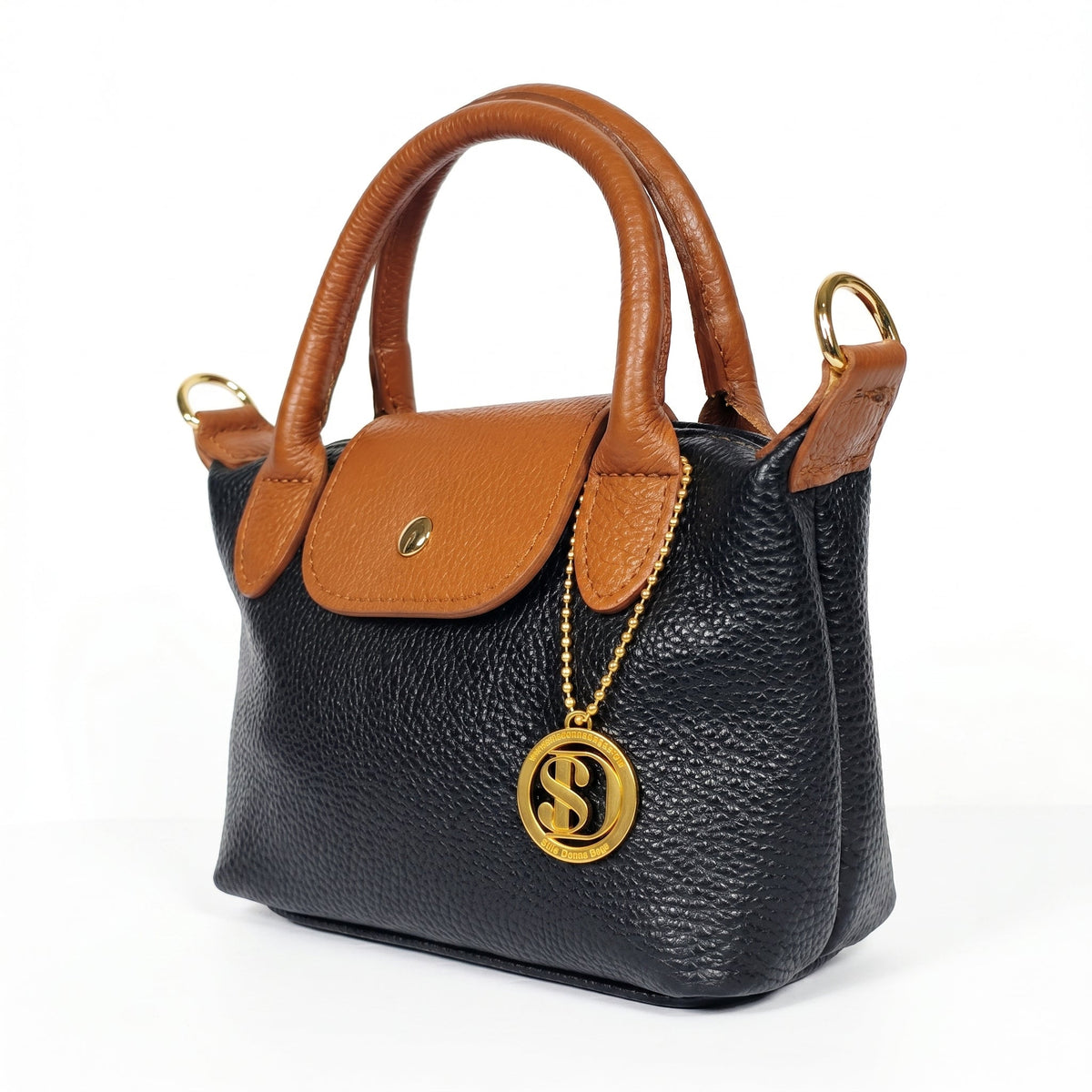 Venis Mini Borsa Bicolore in Vera Pelle