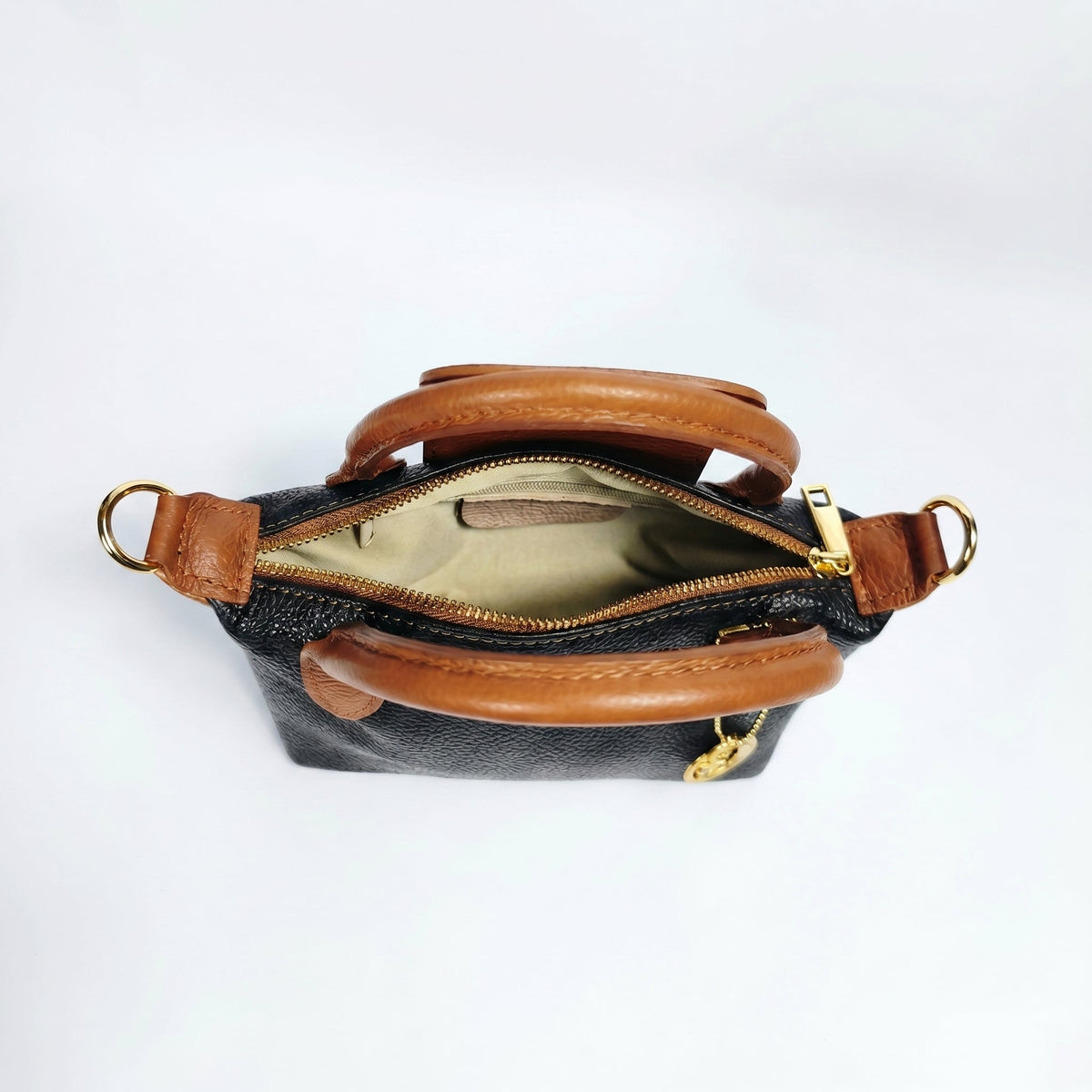 Venis Mini Borsa Bicolore in Vera Pelle