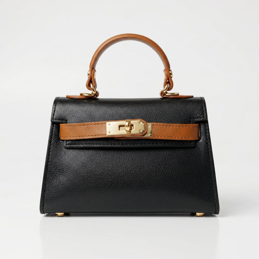 Mini Beky Borsa a Mano in Vera Pelle