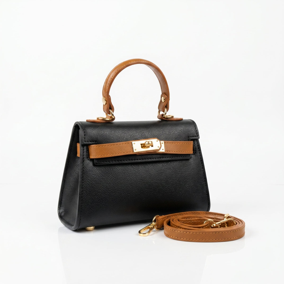 Mini Beky Borsa a Mano in Vera Pelle
