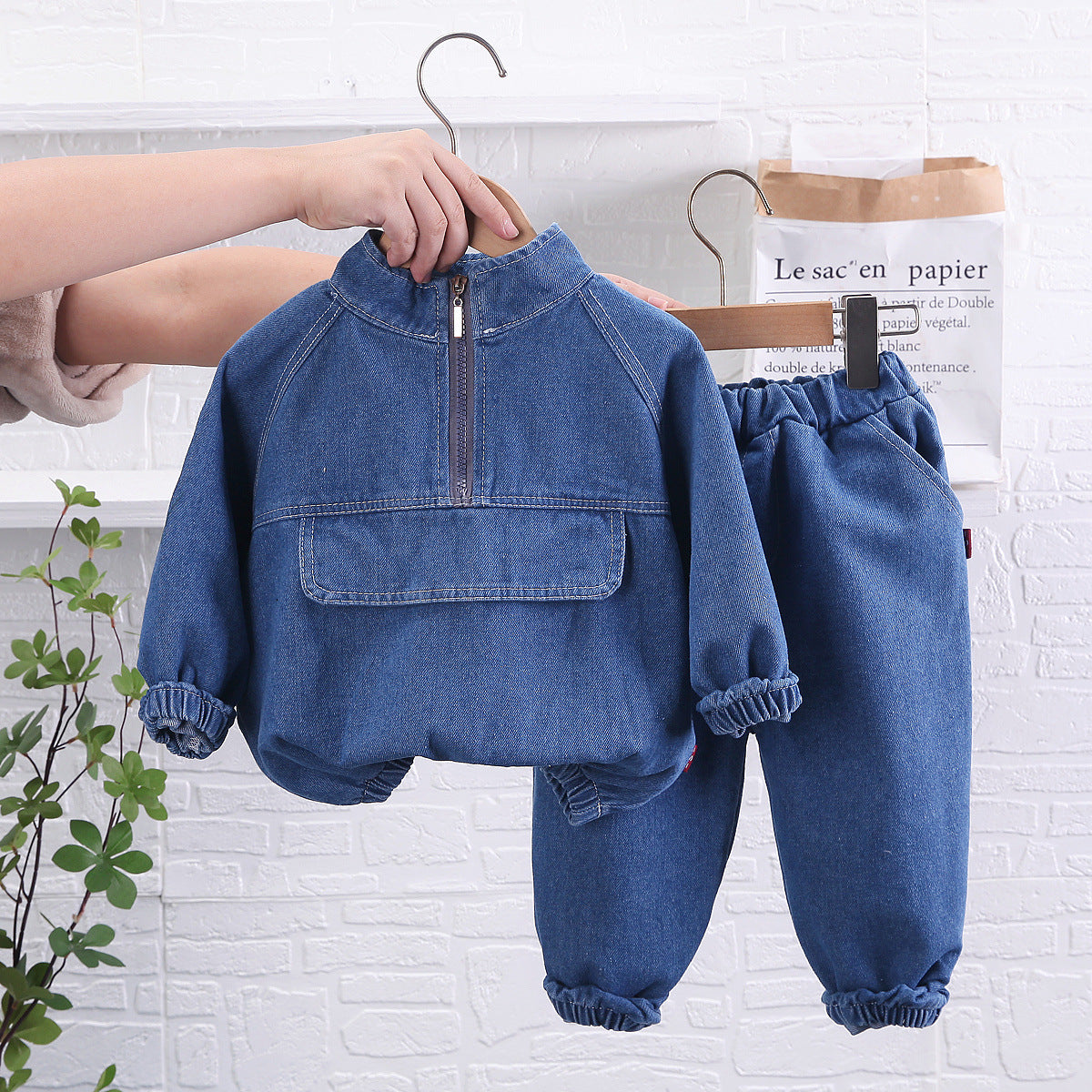 Spring Denim Set for Kids - Stylish Two-Piece