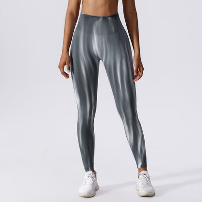 Seamless High-Waisted Tie-Dye Yoga Pants for Women - Modernrush.us