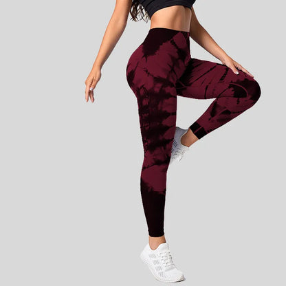 High Waist Hip Lift High Elastic Tie-dye Seamless Yoga Pants - Modernrush.us