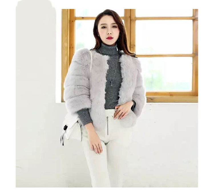 Faux Fur Coat, Fox Fur Jacket, Short Fur Outerwear