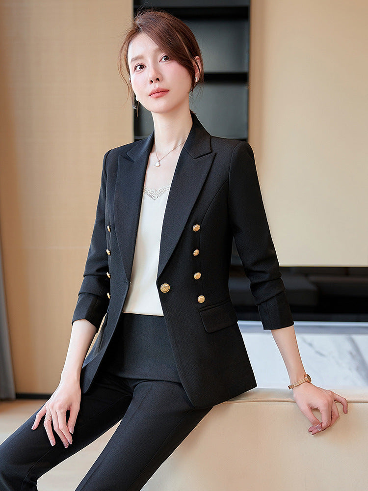 Women's Slim Fit Double-Breasted Blazer
