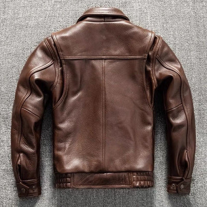 Handsome Trendy Soft Leather Jacket Coat - Modernrush.us