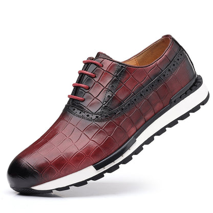 Men's British Lace-Up Casual Calf Leather Shoes - Modernrush.us
