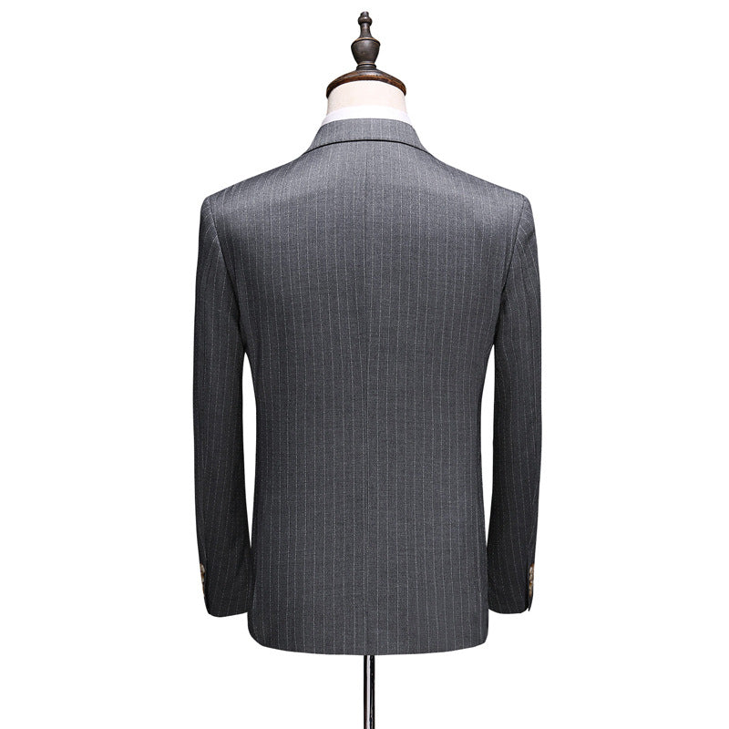 Men's S-5XL Double-Breasted Suit Set (3 Pieces)