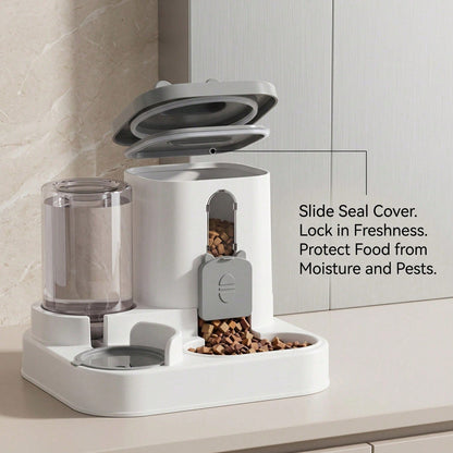 4 Colors Gravity Pet Feeder Water Dispenser Cute Cat Shaped Automatic Food Water Bowl Large Capacity Detachable Stable Anti Slip Base Feeding Supplies For Cats Puppies Small Animals Home Indoor Use - Modernrush.us
