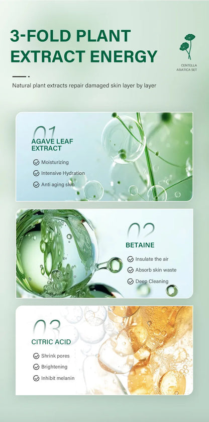Private Label Skin Repair Centella Skin Care Kit Soothes Acne Face Care Centella Asiatica Extract Natural Facial Skin Care Set - Modernrush.us