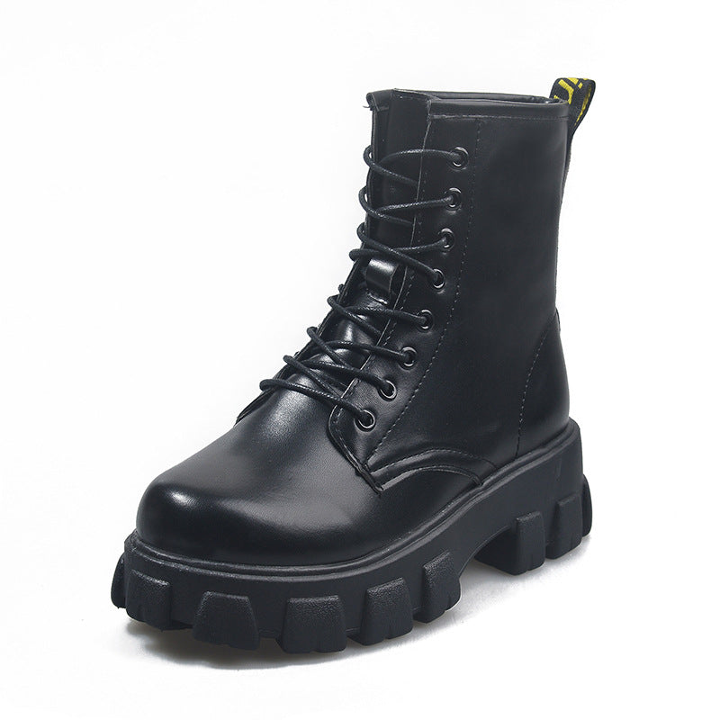 Women's Martin Boots - Stylish Thick-Soled Short Boots