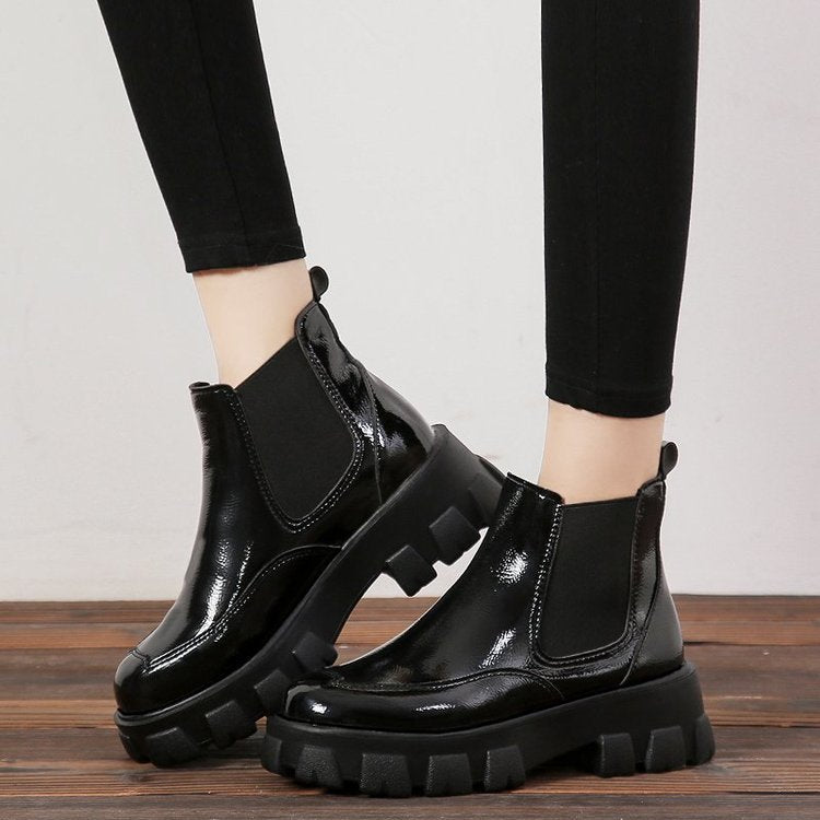 Women's Thick-Soled British Style Martin Boots