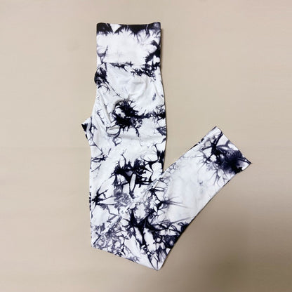 High Waist Tie-Dye Seamless Peach Yoga Tights - Modernrush.us
