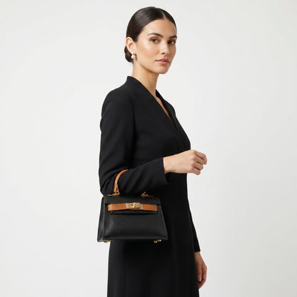 Mini Beky Borsa a Mano in Vera Pelle
