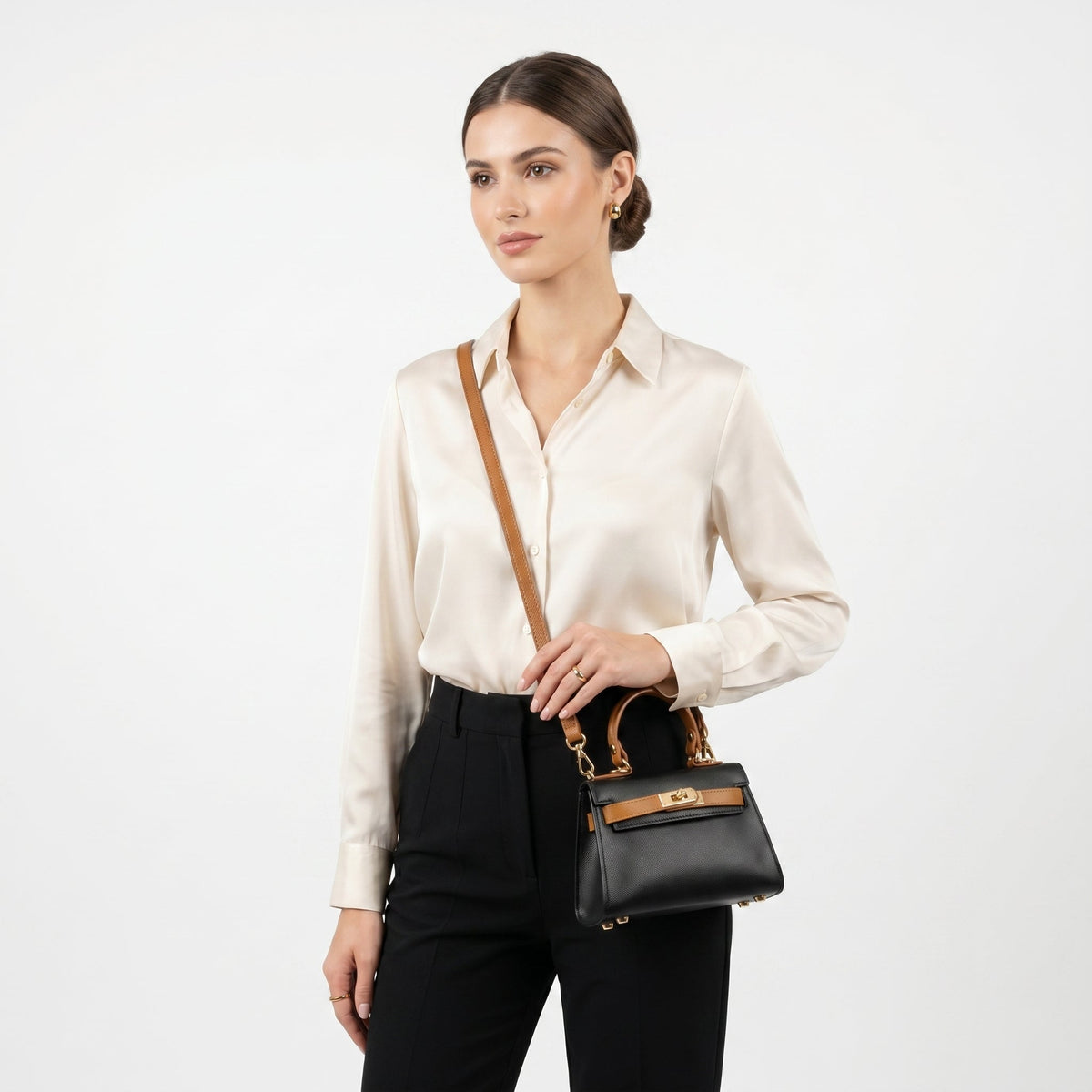 Mini Beky Borsa a Mano in Vera Pelle