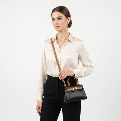 Mini Beky Borsa a Mano in Vera Pelle