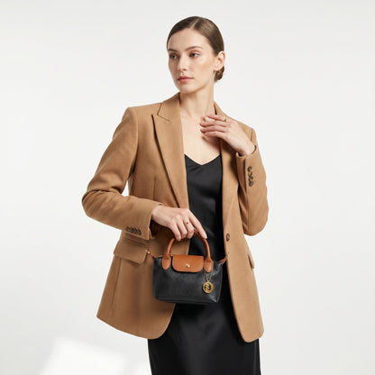 Venis Mini Borsa Bicolore in Vera Pelle