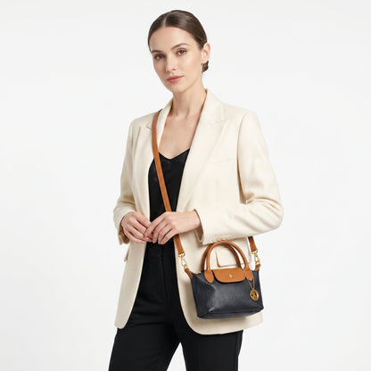 Venis Mini Borsa Bicolore in Vera Pelle