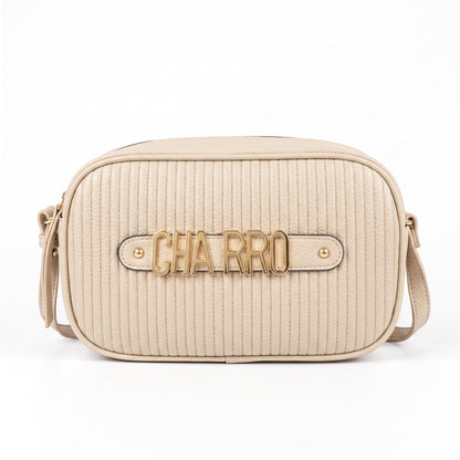 Mini Borsa Crossbody Charro con Doppia Zip e Logo in Metallo