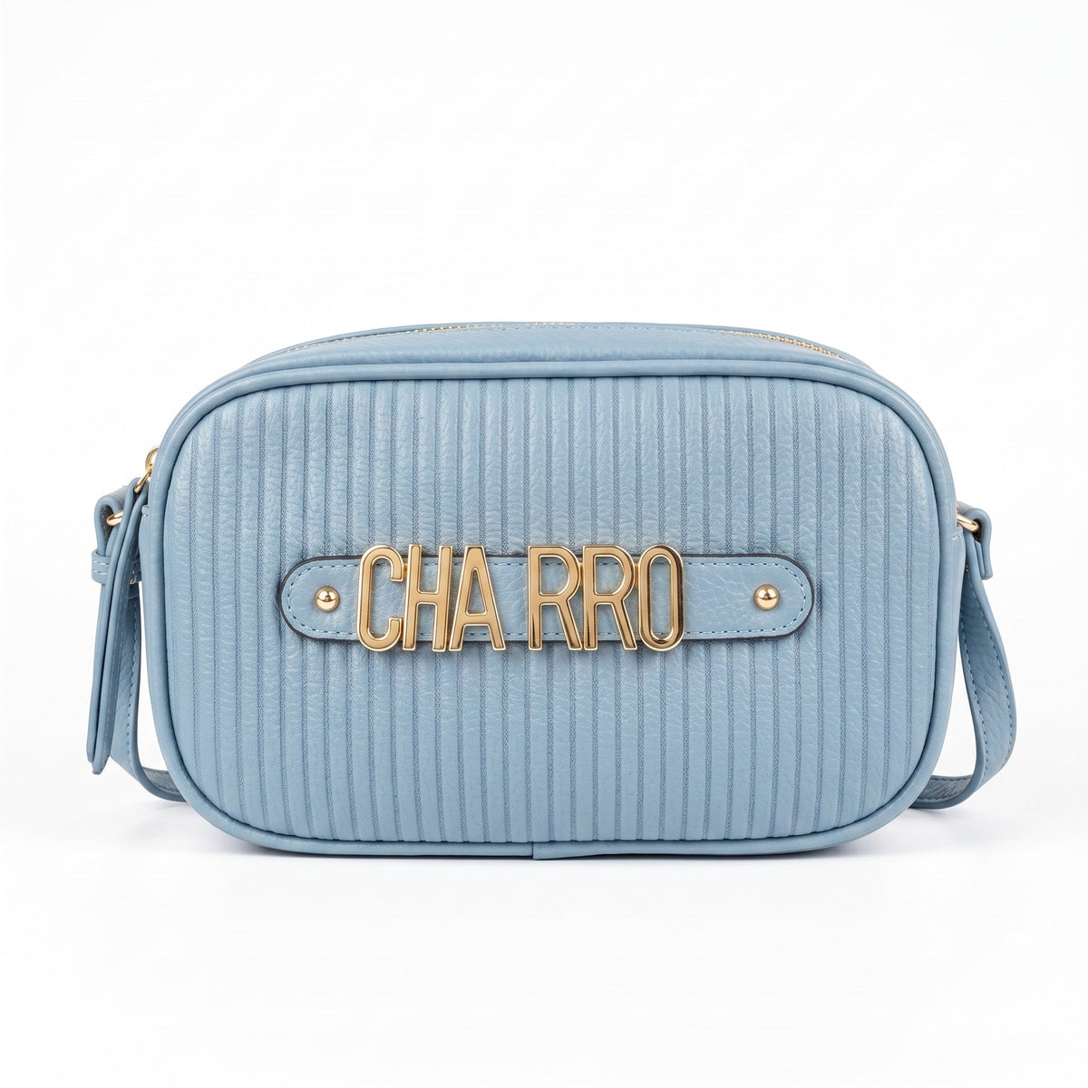 Mini Borsa Crossbody Charro con Doppia Zip e Logo in Metallo