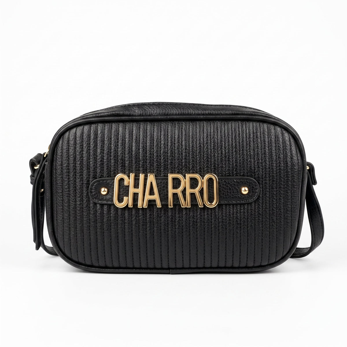 Mini Borsa Crossbody Charro con Doppia Zip e Logo in Metallo