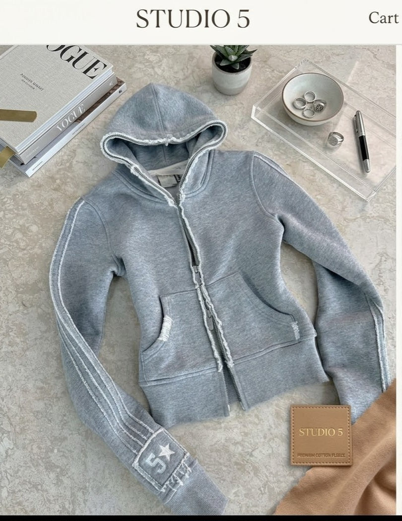 Custom Double-Zip Hoodie & Star Jogger Two-Piece Set