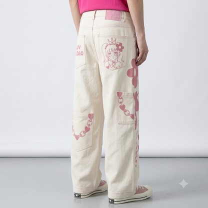 High Waist Wide Leg Loose Straight Leg Jeans for Women - Modernrush.us