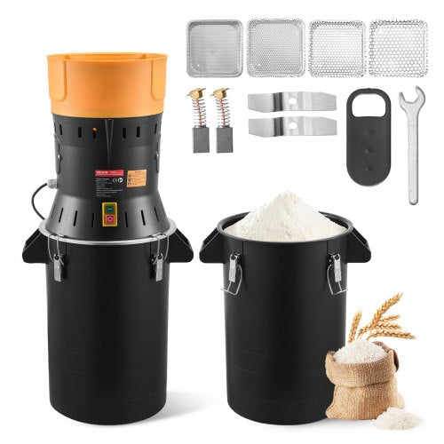 Electric Grain Mill Grinder, 600W High Power Commercial Spice Grinder,