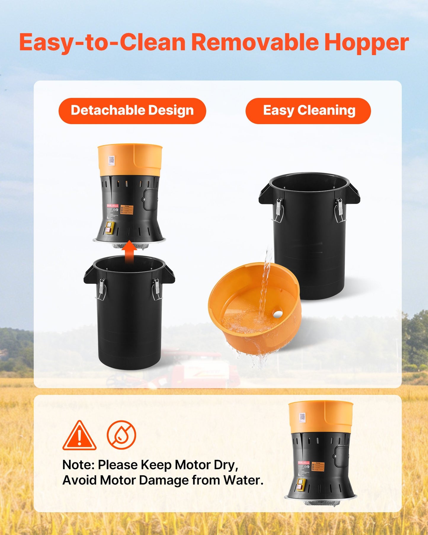 Electric Grain Mill Grinder, 600W High Power Commercial Spice Grinder,