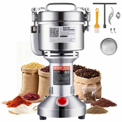 750g Electric Grain Mill Grinder, High Speed 2000W Commercial Spice