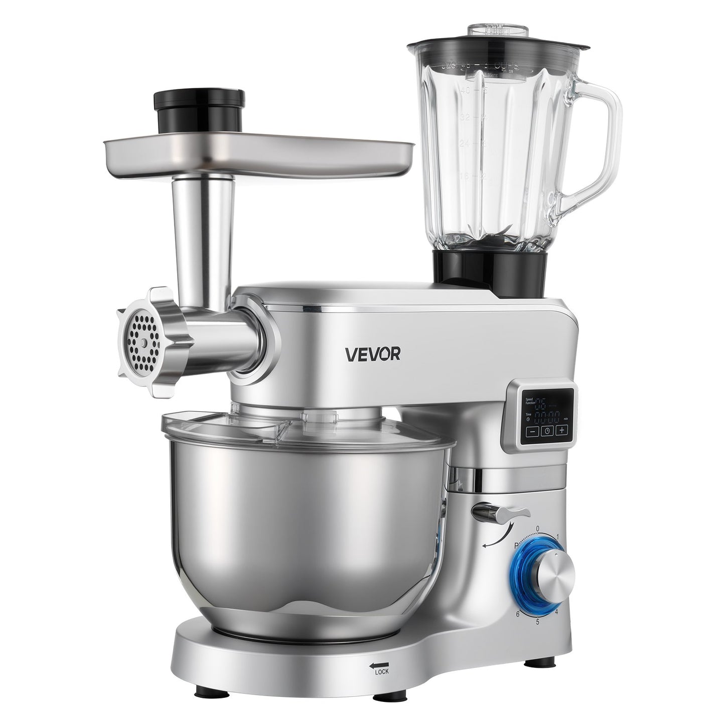Stand Mixer, 5.7 L Electric Kitchen Mixer, 1500W Dough-Mixer, 6+P
