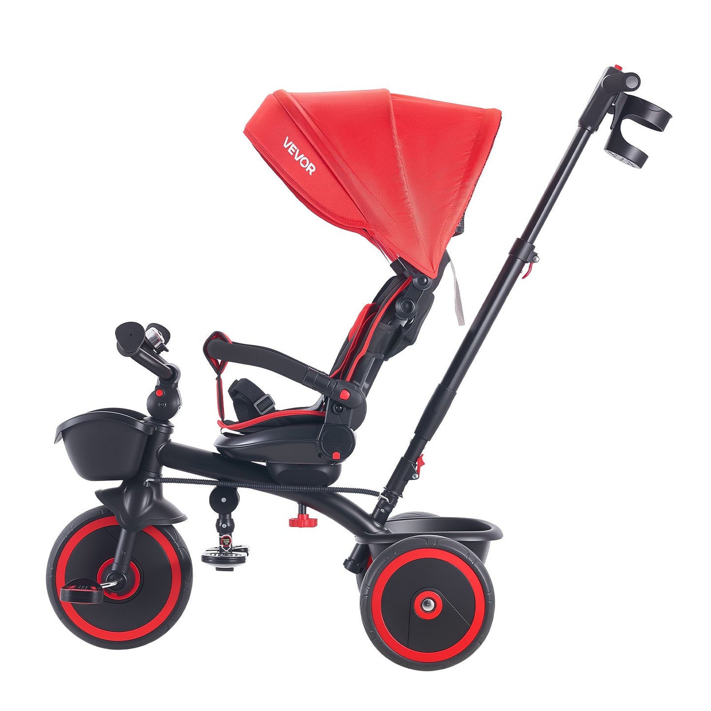 Toddler Tricycle & Stroller for 1-5 Year Old, 6-in-1 Kids Trike with