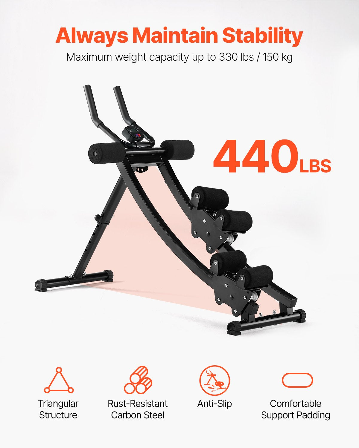 AB Workout Machine, Dual-track Ab Workout Equipment at Home Gym, Core