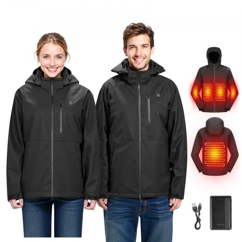 Heated Jacket for Men with 7.4V Battery, Soft Shell Electric Heating