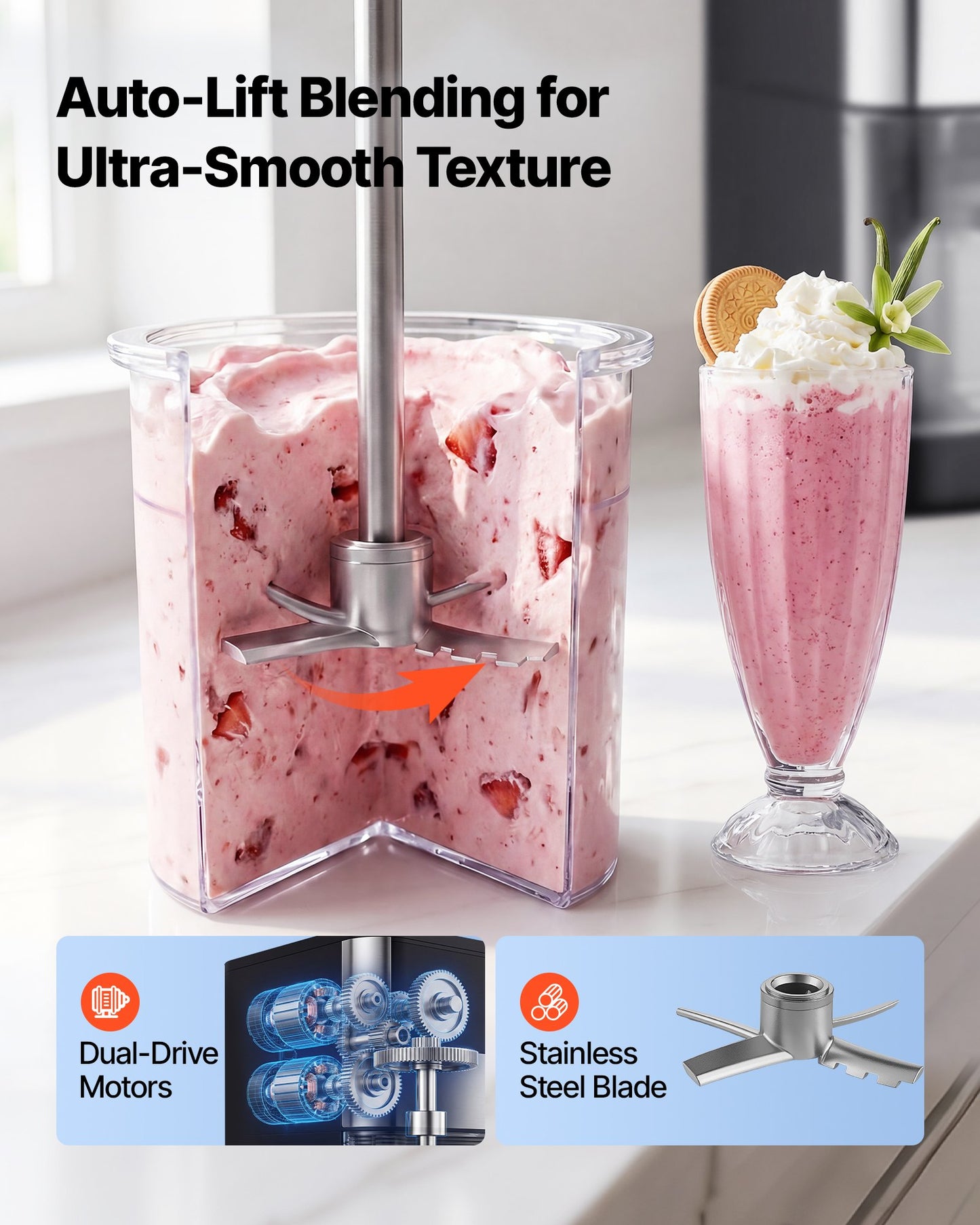 Ice Cream Maker, 7-in-1 Frozen Treat Maker for Gelato, Sorbet,